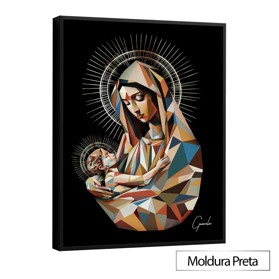 quadro amor sagrado geométrico — close halos luminosos e simbolismo espiritual