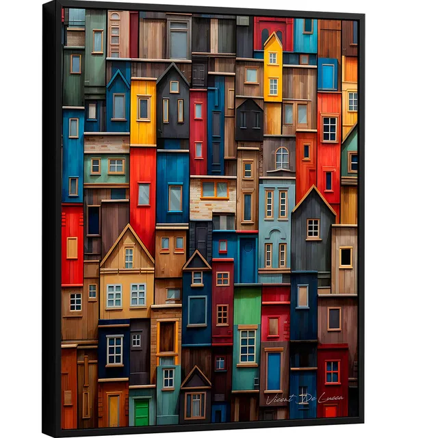 Quadro Arquitetura Amadeirada - Quadros Abstratos | QuadrosDecorativos.com