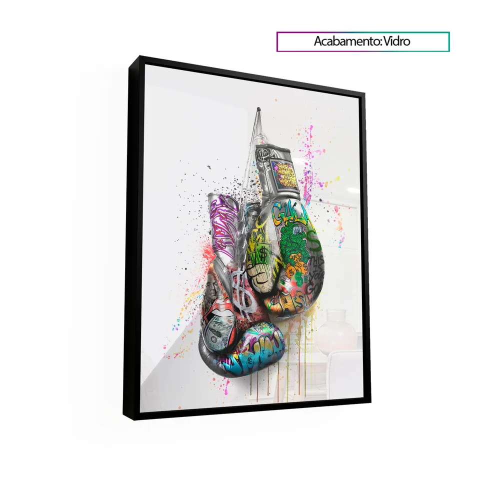 Quadro Luva de Boxe Grafite CRAIG