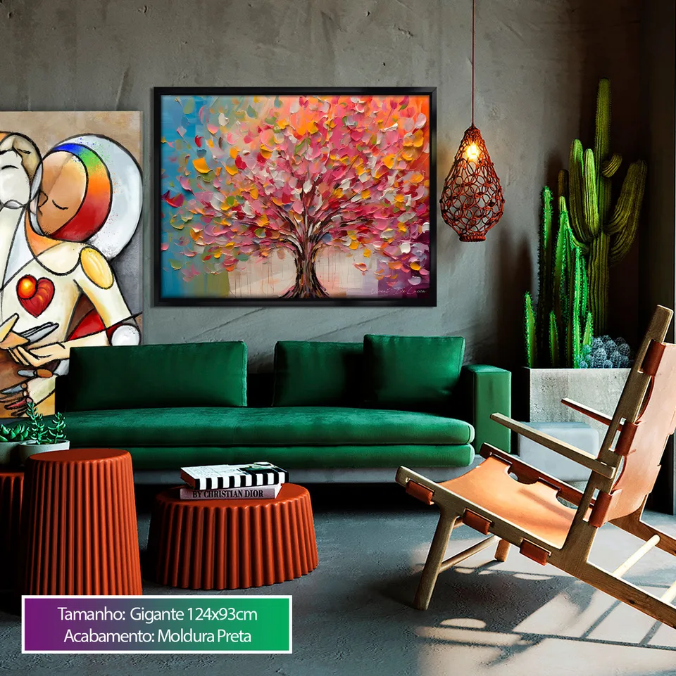 Quadro Árvore Explosão de Cores