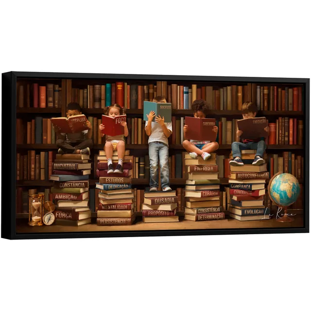 7266 Quadro Biblioteca do Conhecimento capa