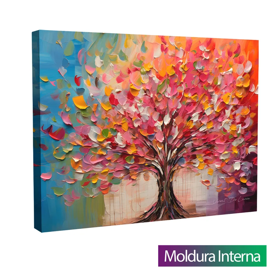 Quadro Árvore Explosão de Cores