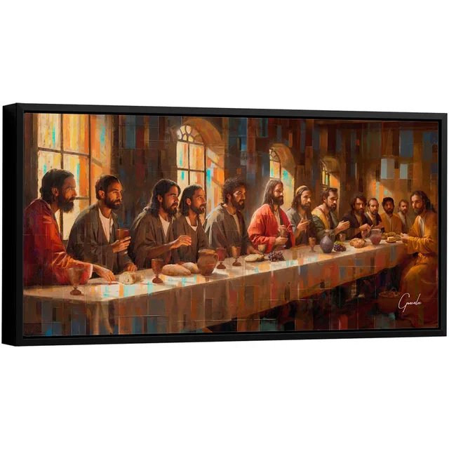 Quadro Santa Ceia Grid Art - Quadros para Cozinha | QuadrosDecorativos.com