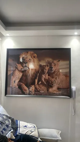 Quadro A Linhagem do Leão na casa de Juliana Santana