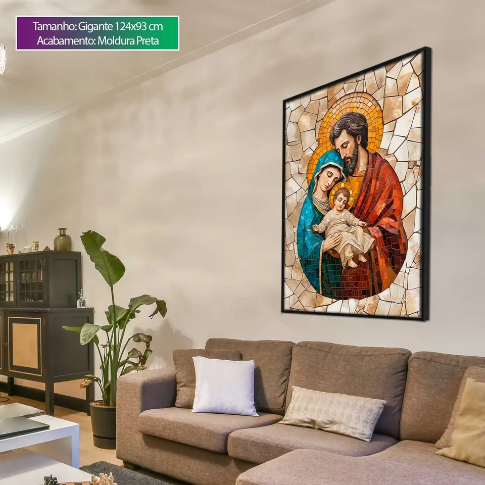 Quadro Sagrada Família Mosaico — foto 6