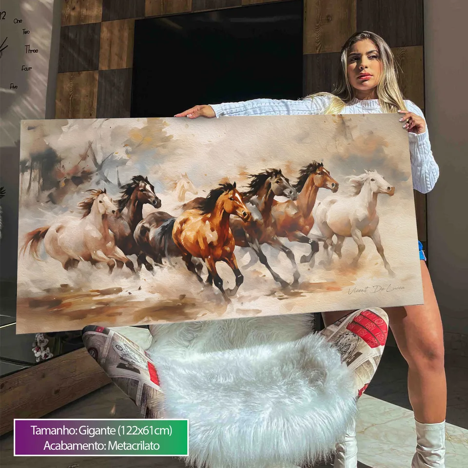 Quadro decorativo Cavalos Selvagens