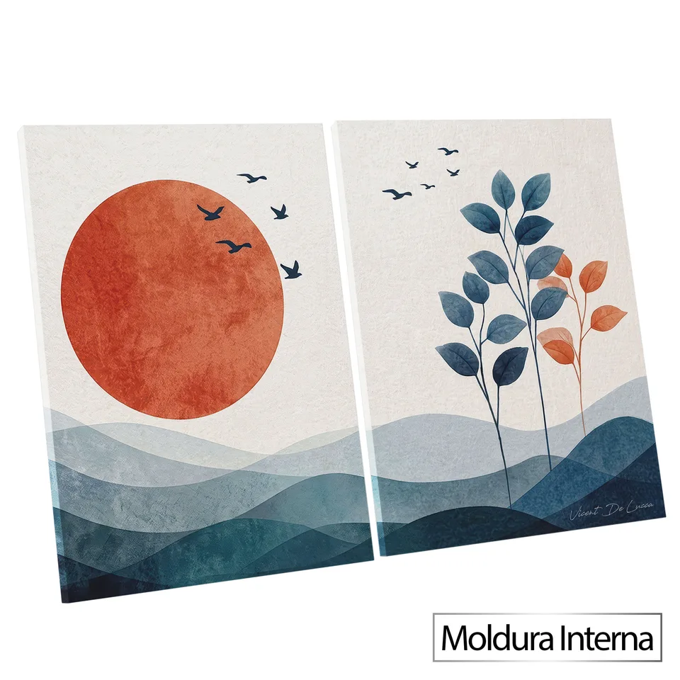 Quadro Minimalismo Natural - 2 Peças