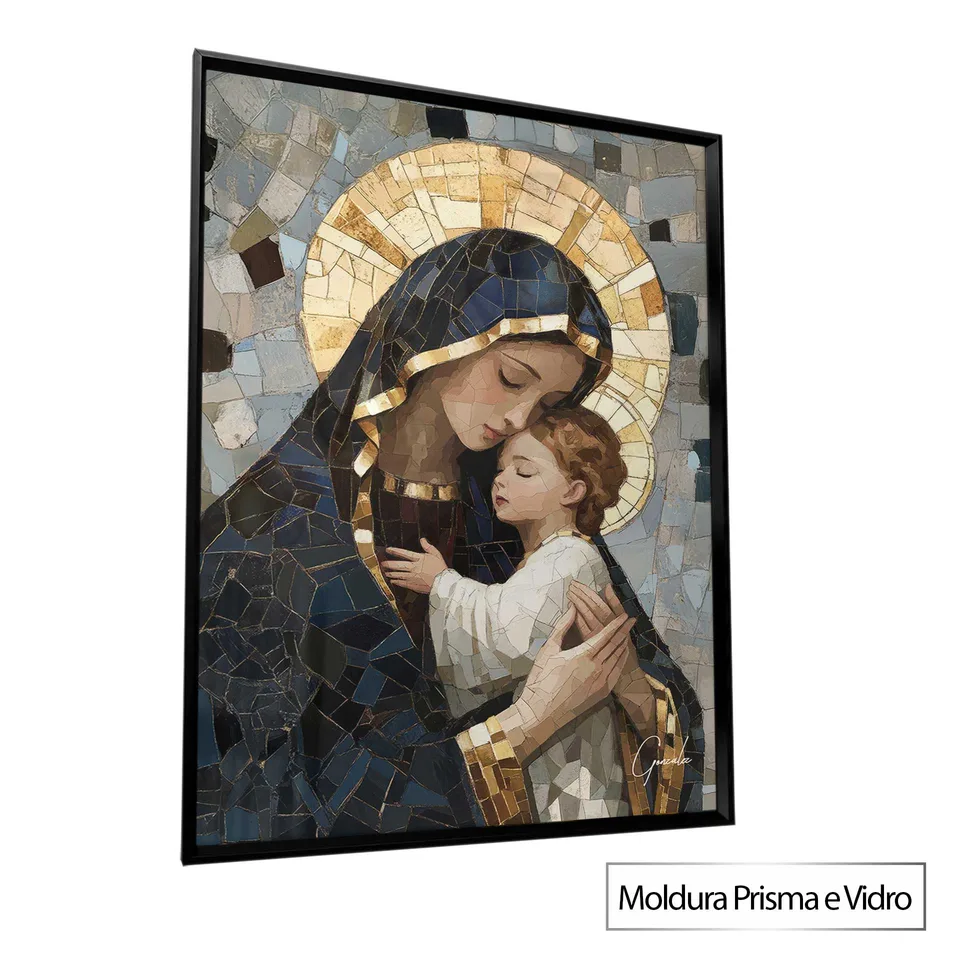 Quadro Maria e Jesus Mosaico — foto 12