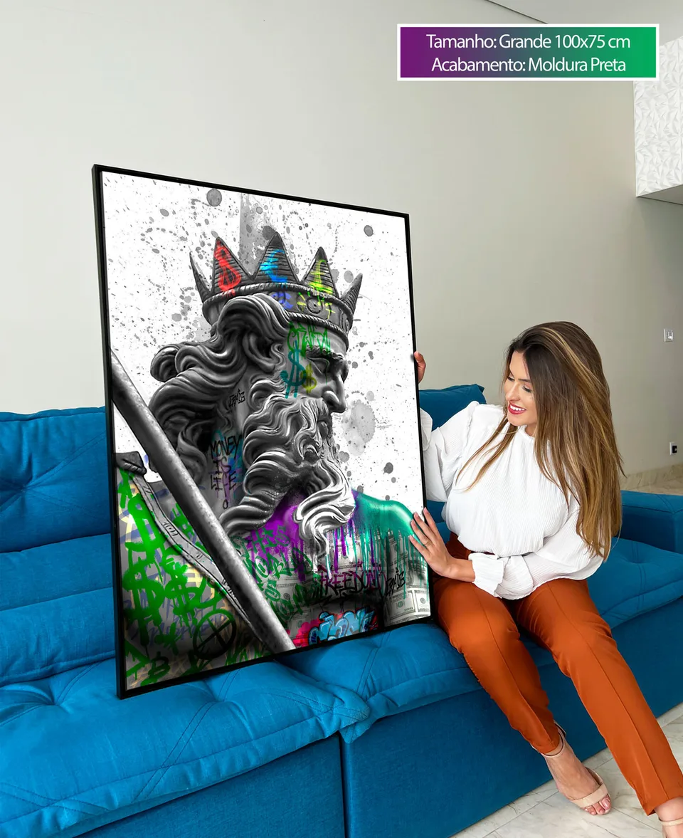 Quadro decorativo Poseidon Grafite Craig