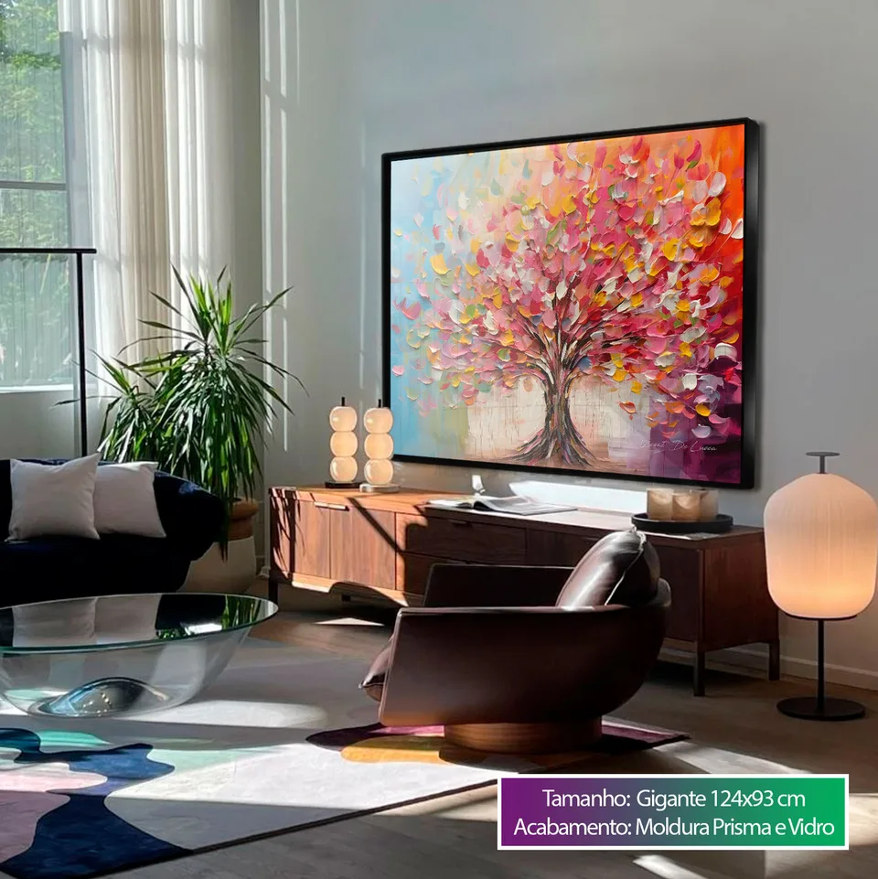 Quadro Árvore Explosão de Cores