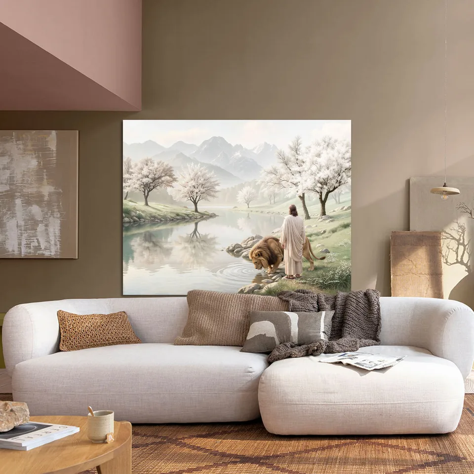 Quadro Jesus e o Leão de Judá - Coleção Minimalista — foto 6