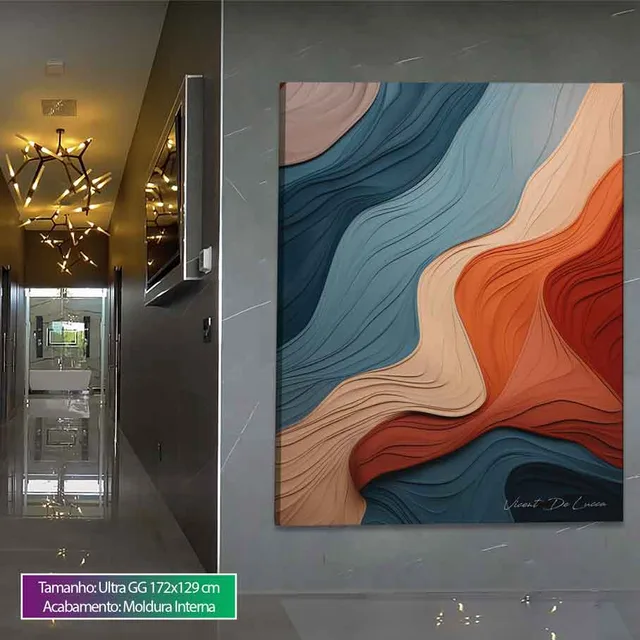 Rio e Terra em hall de entrada com lustre