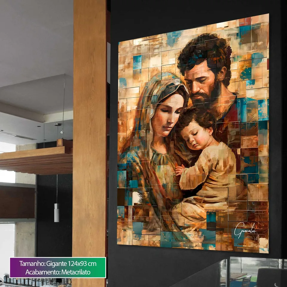 8947 Quadro Sagrada Família Grid Art (1)