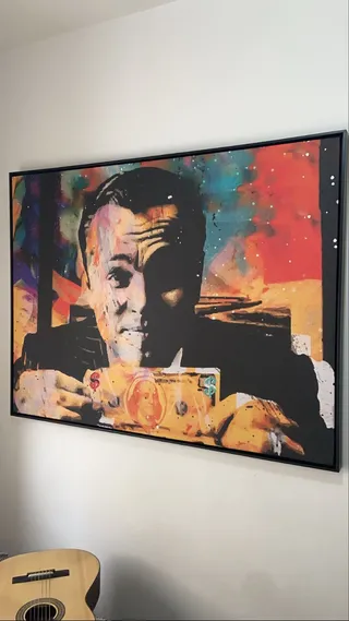 Quadro INVENCÍVEL na casa de Sheila Carrijó