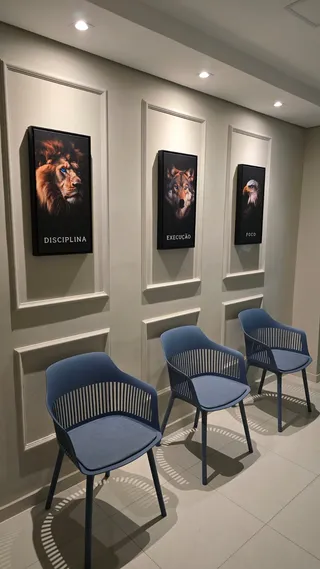 Quadro Disciplina, Execução e Foco Realista 3 Peças na casa de Rodrigo Pechir