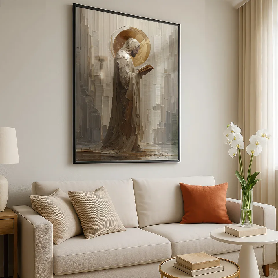 quadro a sabedoria divina - sala bege vicent de lucca