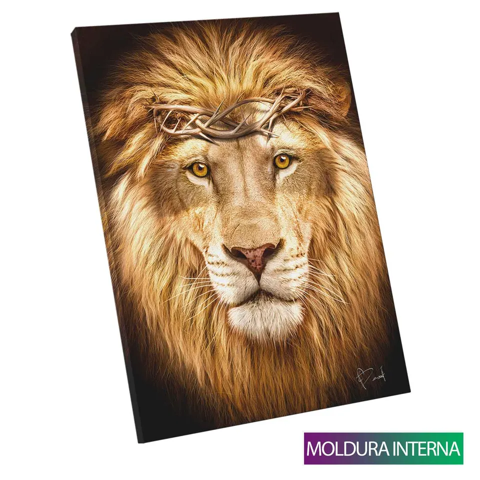 Quadro Leão de Judá Moldura Interna