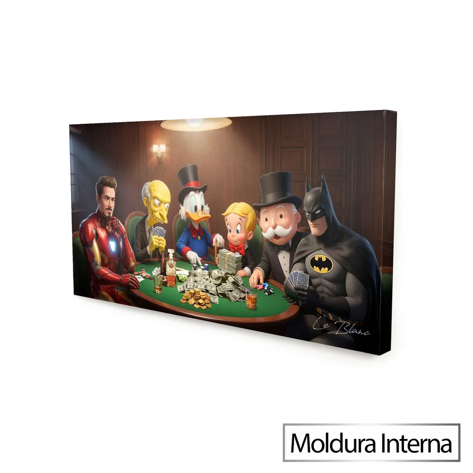 Quadro Clube dos Milionários — Moldura Interna, Médio 68x34
