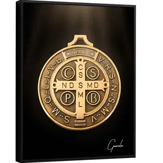 Quadro Medalha De São Bento - Quadros para Quarto | QuadrosDecorativos.com