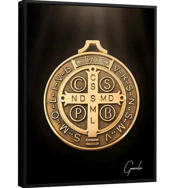Quadro Medalha De São Bento - Quadros para Quarto | QuadrosDecorativos.com