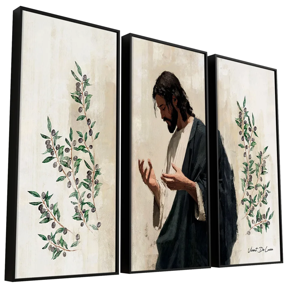 Quadro A Leveza de Cristo 3 Peças - Quadros de Motivação | QuadrosDecorativos.com