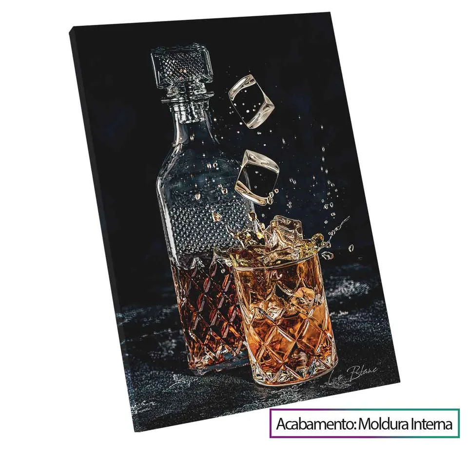 Quadro Whisky — Moldura Interna, Médio 64x48