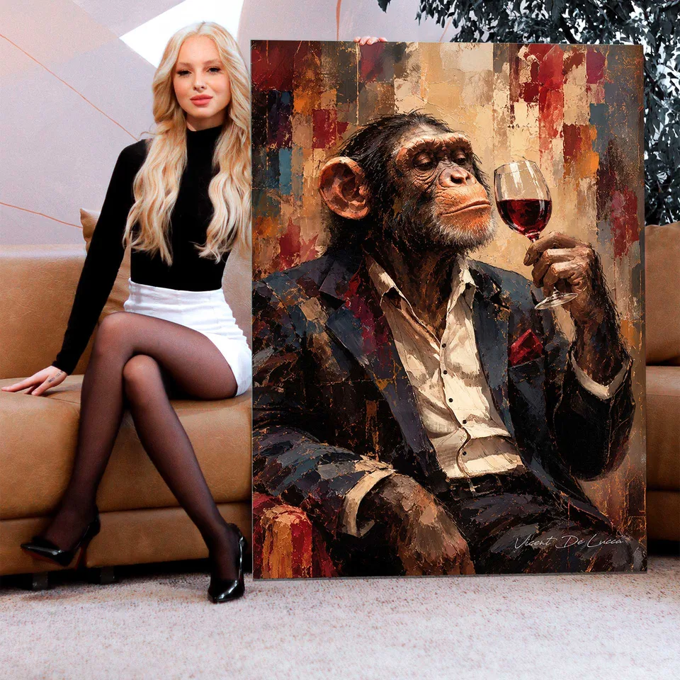 Quadro Macaco e o Vinho — foto 2