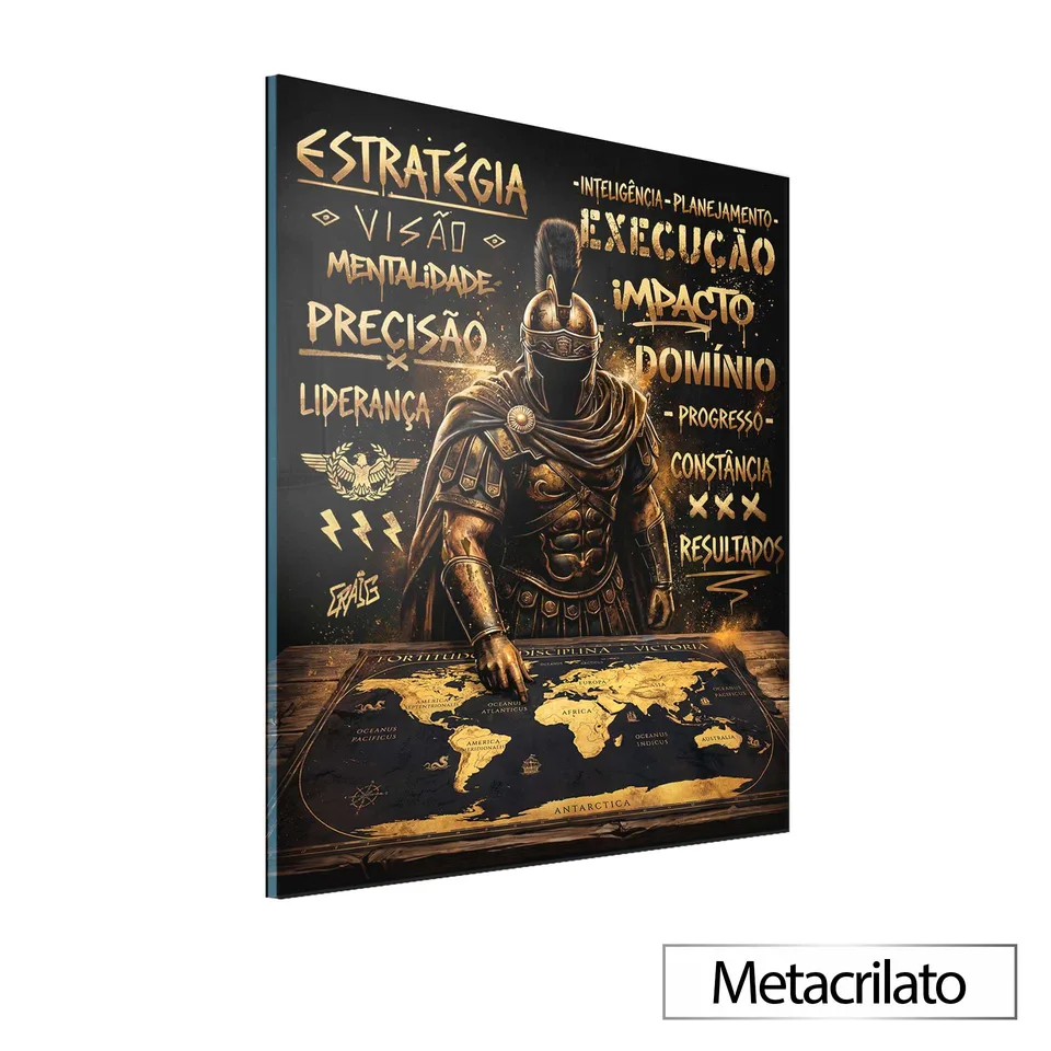 Quadro A Odisseia Grafite Dourado