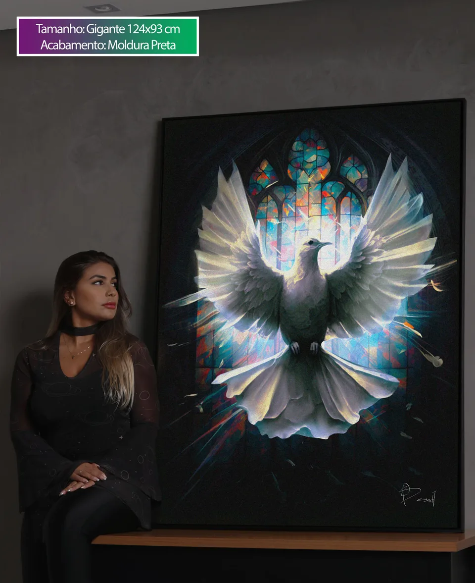 Quadro decorativo Pomba Sagrada