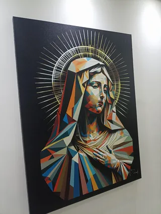 Quadro Maria Geométrica na casa de Lucas Winícius de Freitas Sousa