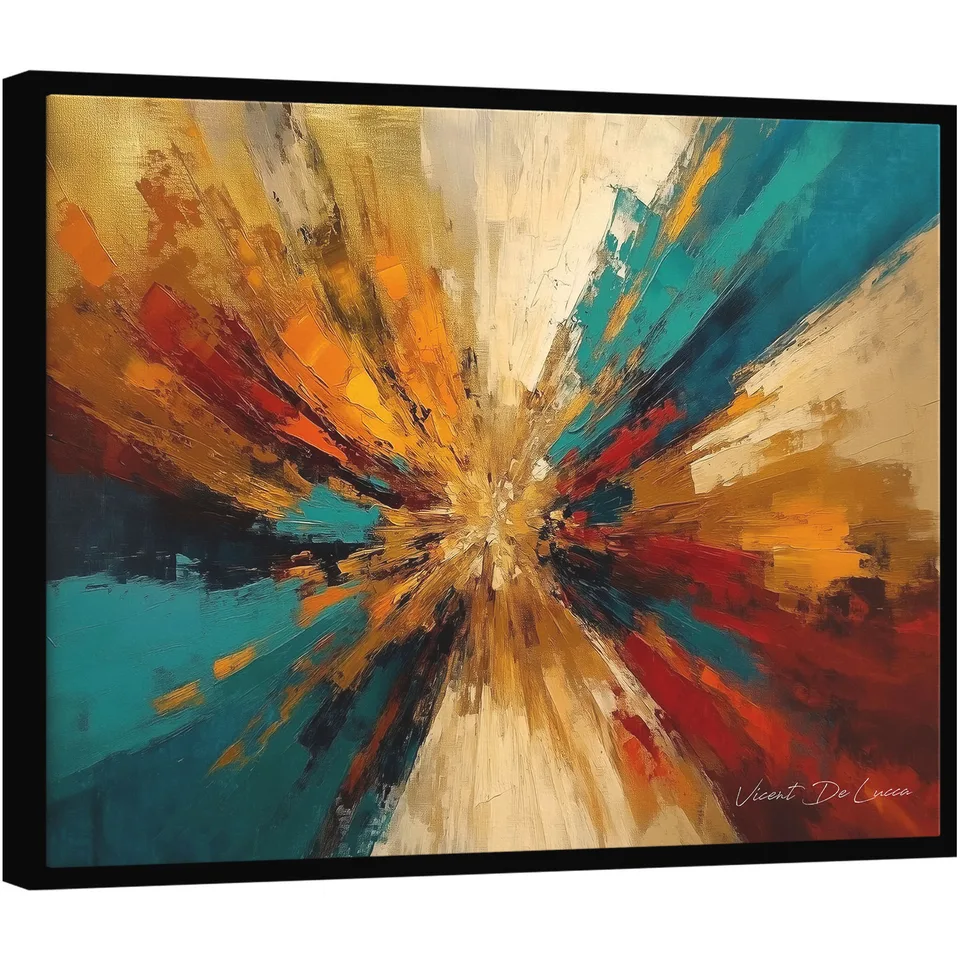 Quadro Abstrato Colisão de Tons - Quadros Abstratos | QuadrosDecorativos.com