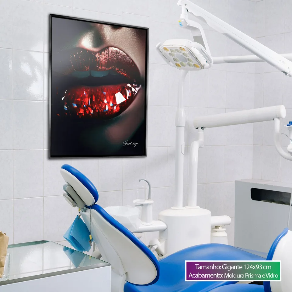 Quadro decorativo Boca de Cristal