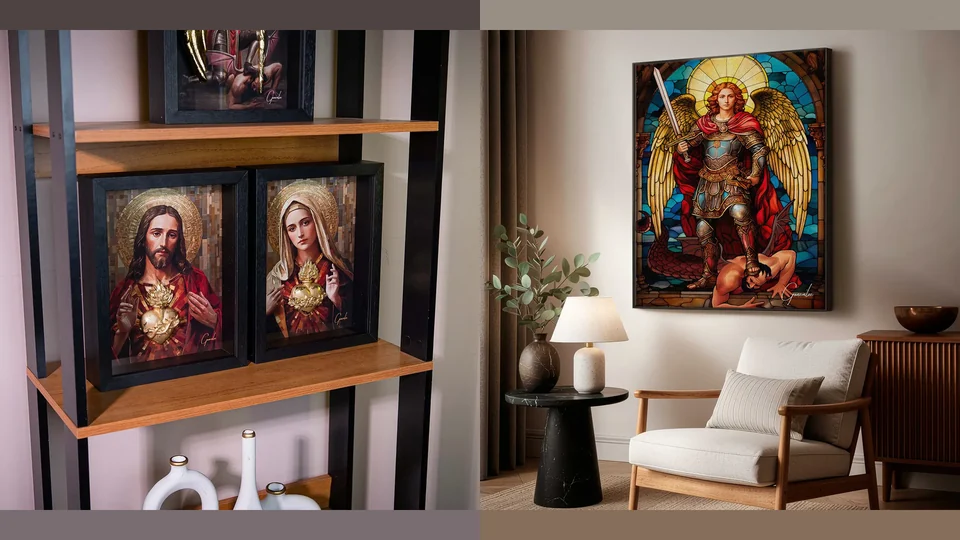 Novo quadro de São Miguel Arcanjo, do artista Gonzalez, emociona fiéis e viraliza nas redes