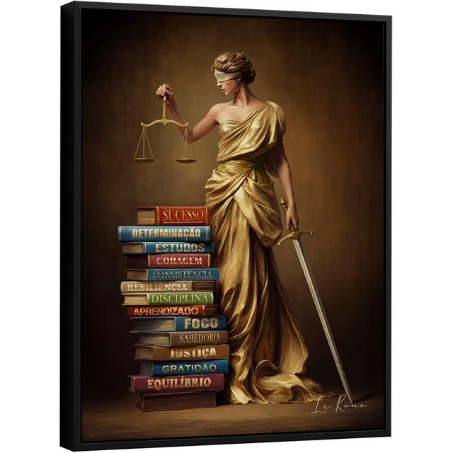 Quadro Conhecimento da Deusa da Justiça - BF 50 Quadros | QuadrosDecorativos.com