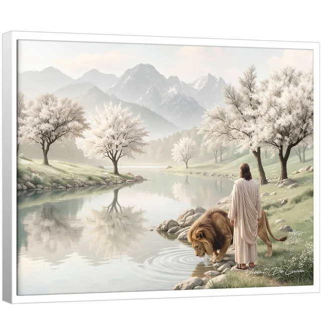 Quadro Jesus e o Leão de Judá - Coleção Minimalista