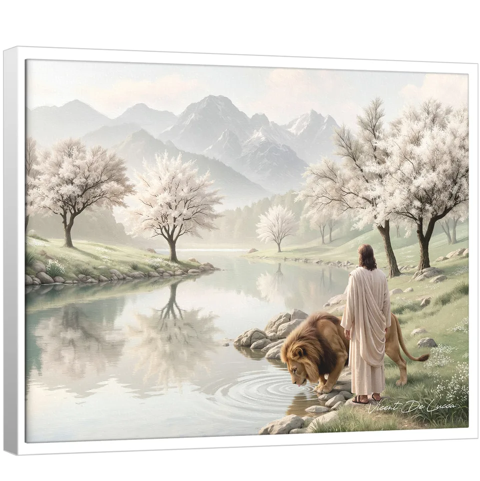 Quadro Jesus e o Leão de Judá - Coleção Minimalista — foto 1