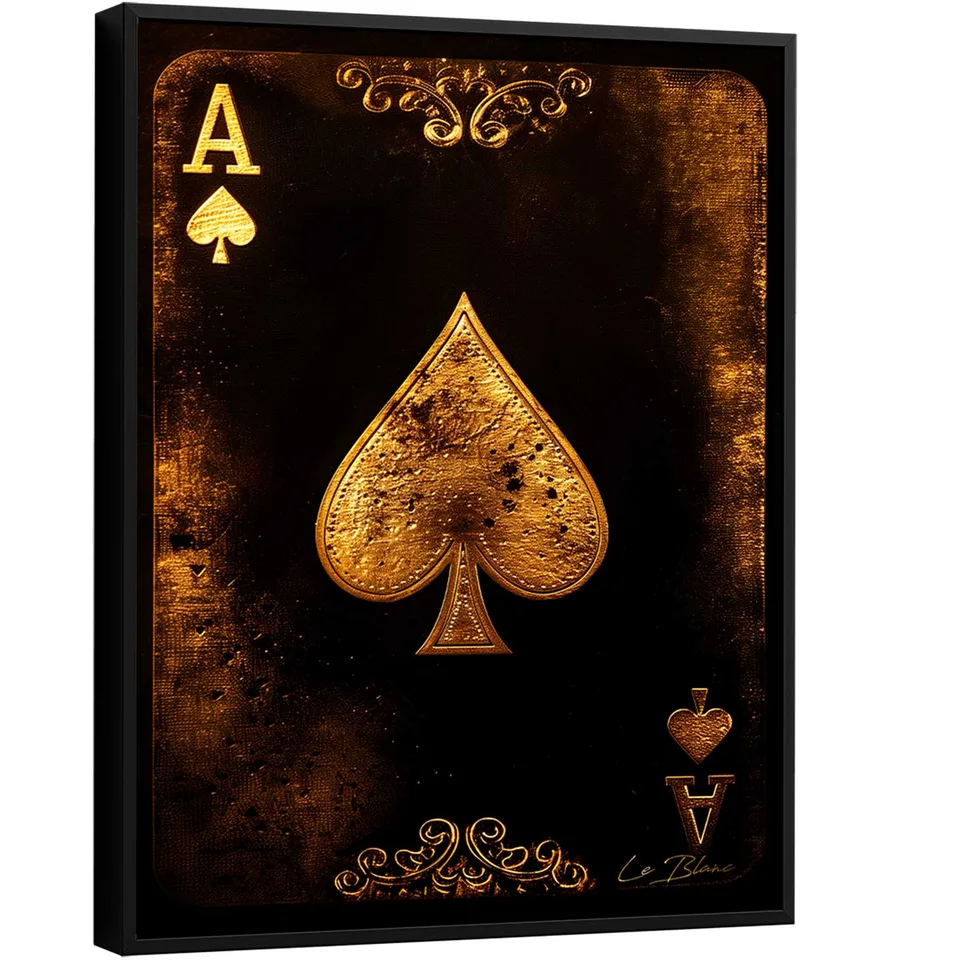 Quadro Espadilha Dourado - Quadros Abstratos | QuadrosDecorativos.com