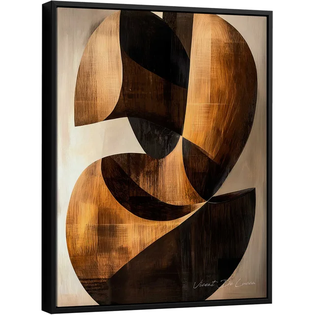 Quadro Abstrato Entrelaços Amadeirados - Quadros Abstratos | QuadrosDecorativos.com