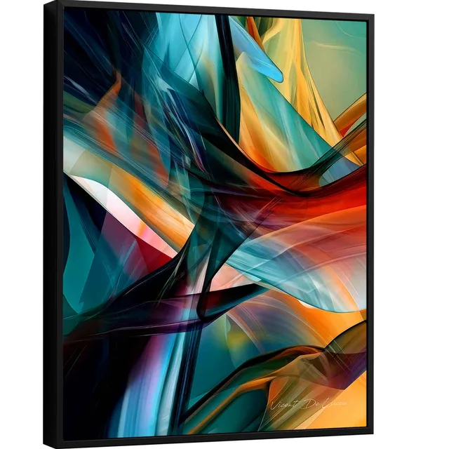 Quadro Abstrato Fluxo de Cores