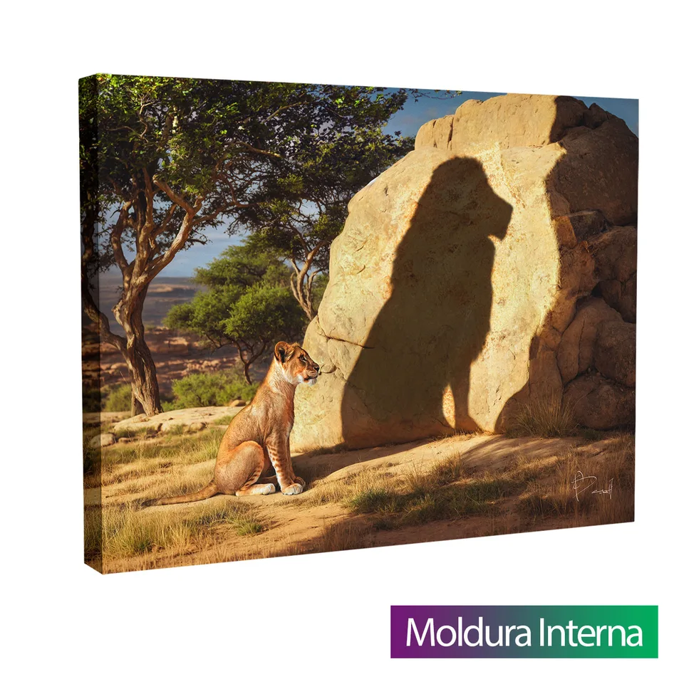 Quadro Mindset Selvagem — Moldura Interna, Médio 64x48