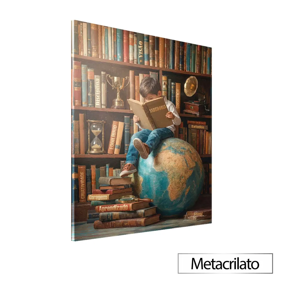Quadro Um Mundo de Conhecimento