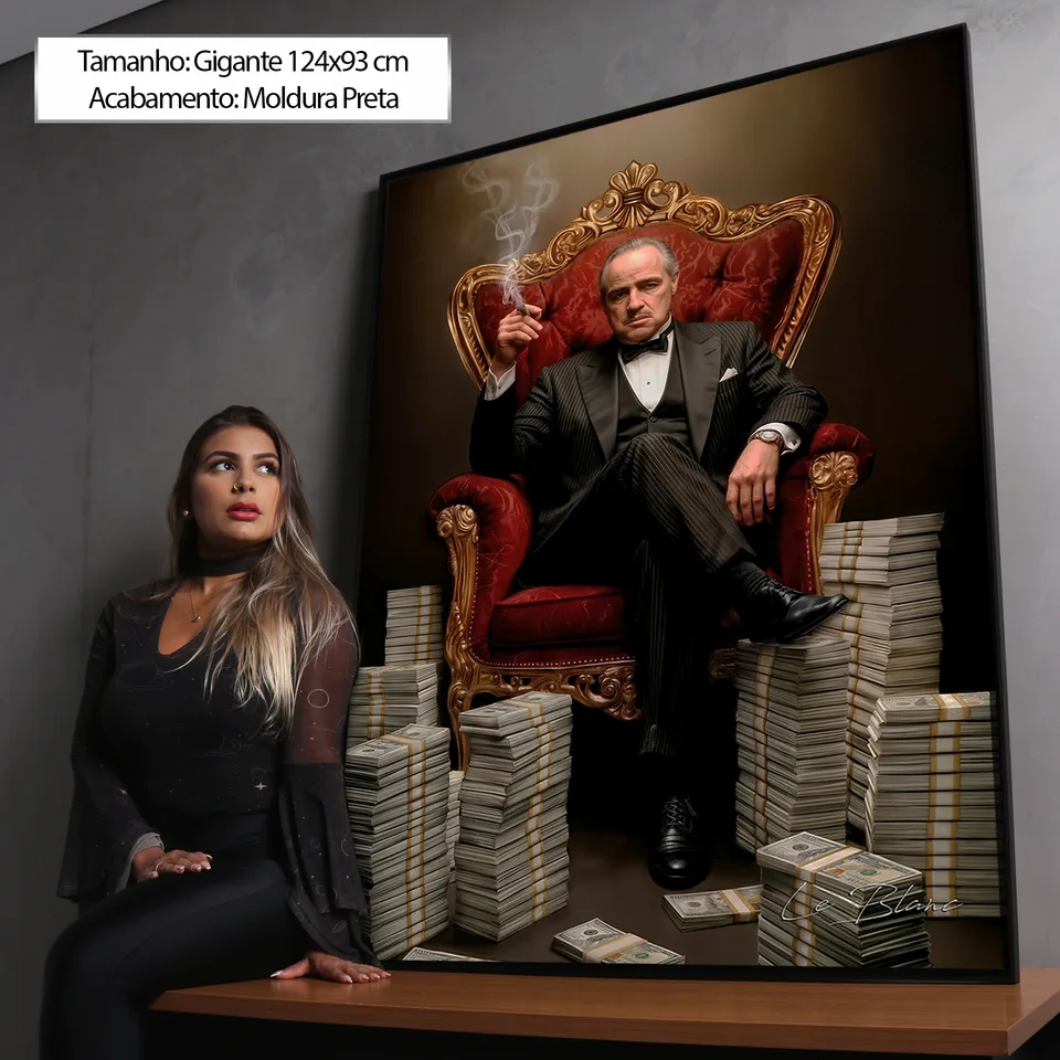 7166 Quadro Poderoso Chefão no Trono do Poder (7)