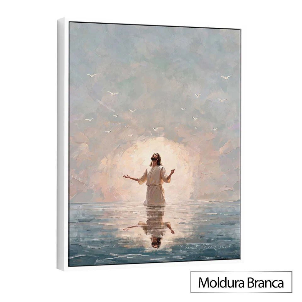 Quadro Cristo na Paz Infinita - Coleção Minimalista