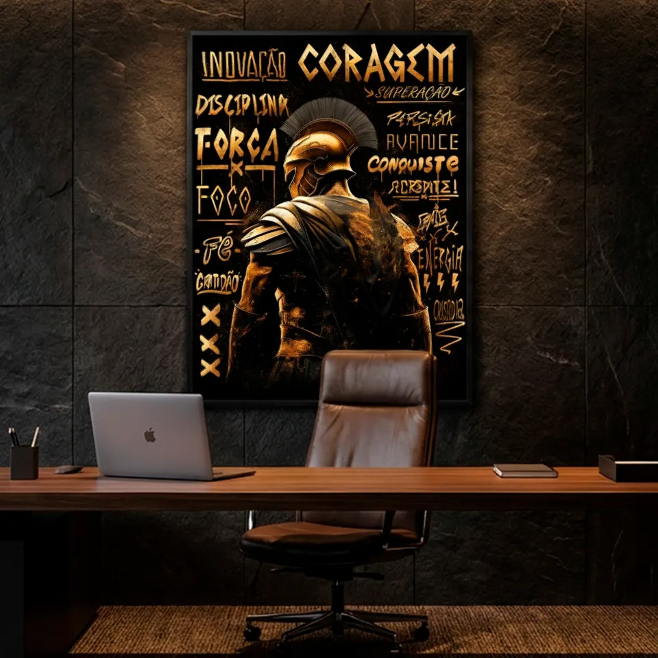 8868 Quadro Espartano Dourado ORIGINAL