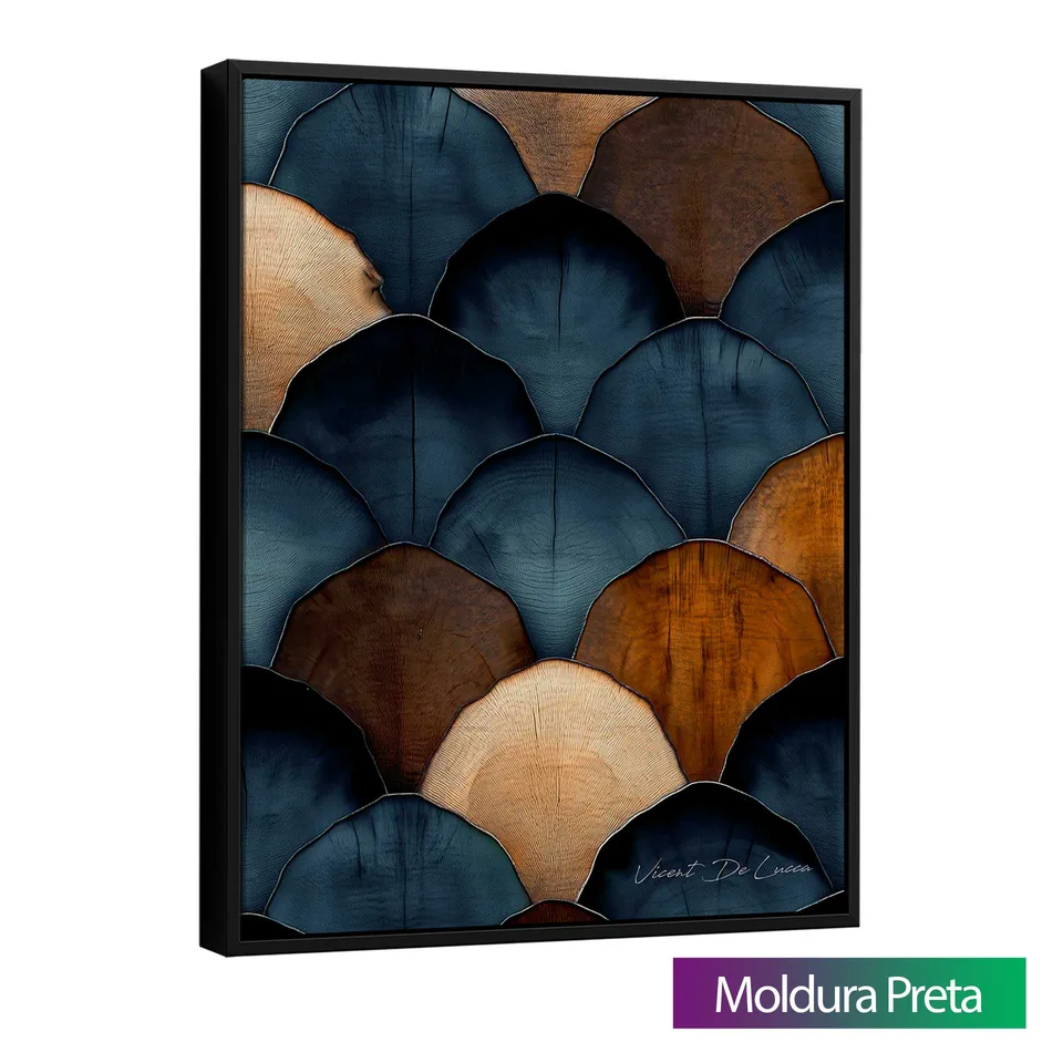 7023 Quadro Abstrato Escamas Amadeiradas (1)