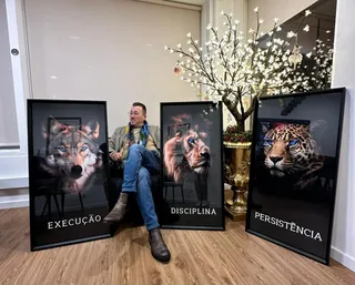 Quadro Disciplina, Execução e Foco Realista 3 Peças na casa de Ricardo M.