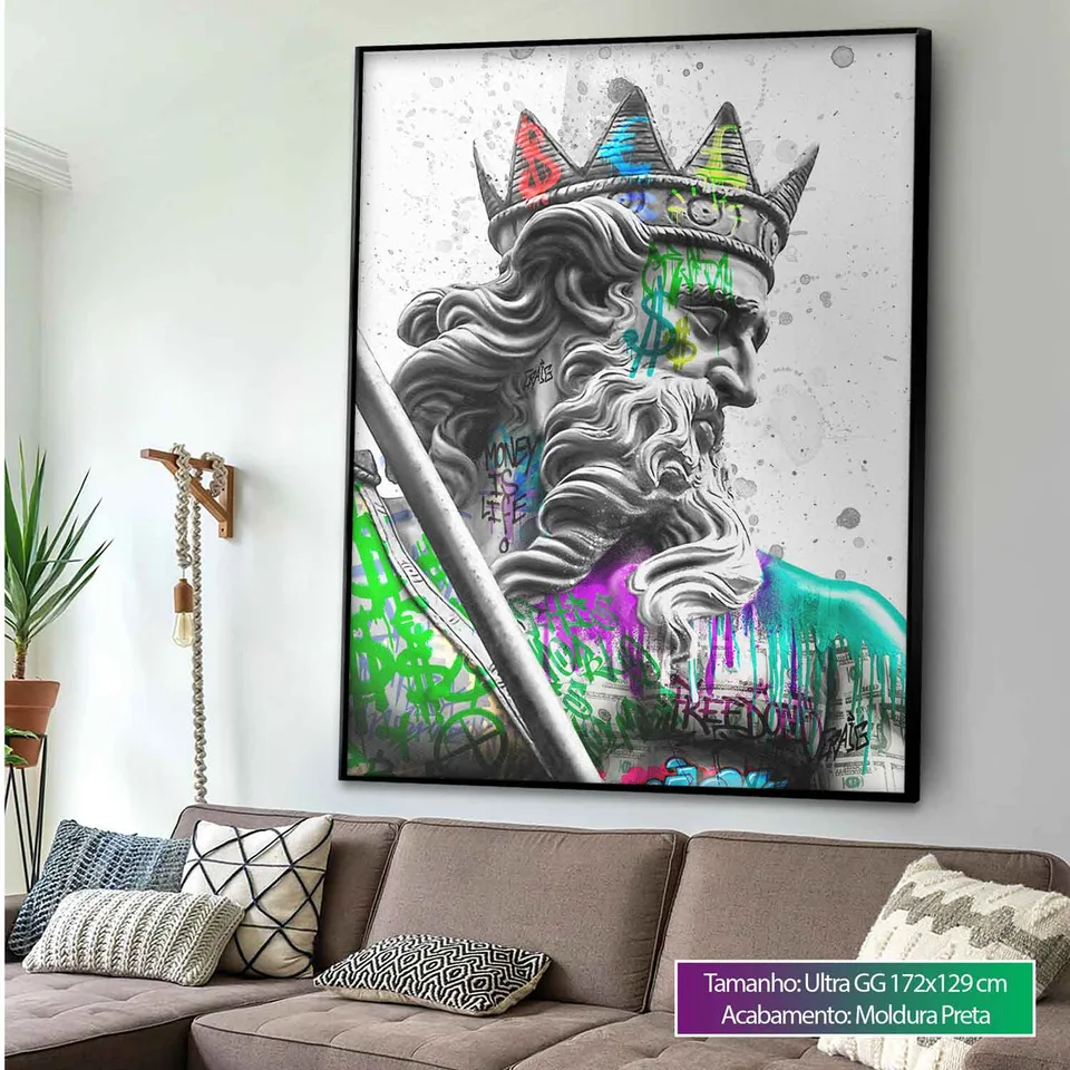 Quadro decorativo Poseidon Grafite Craig