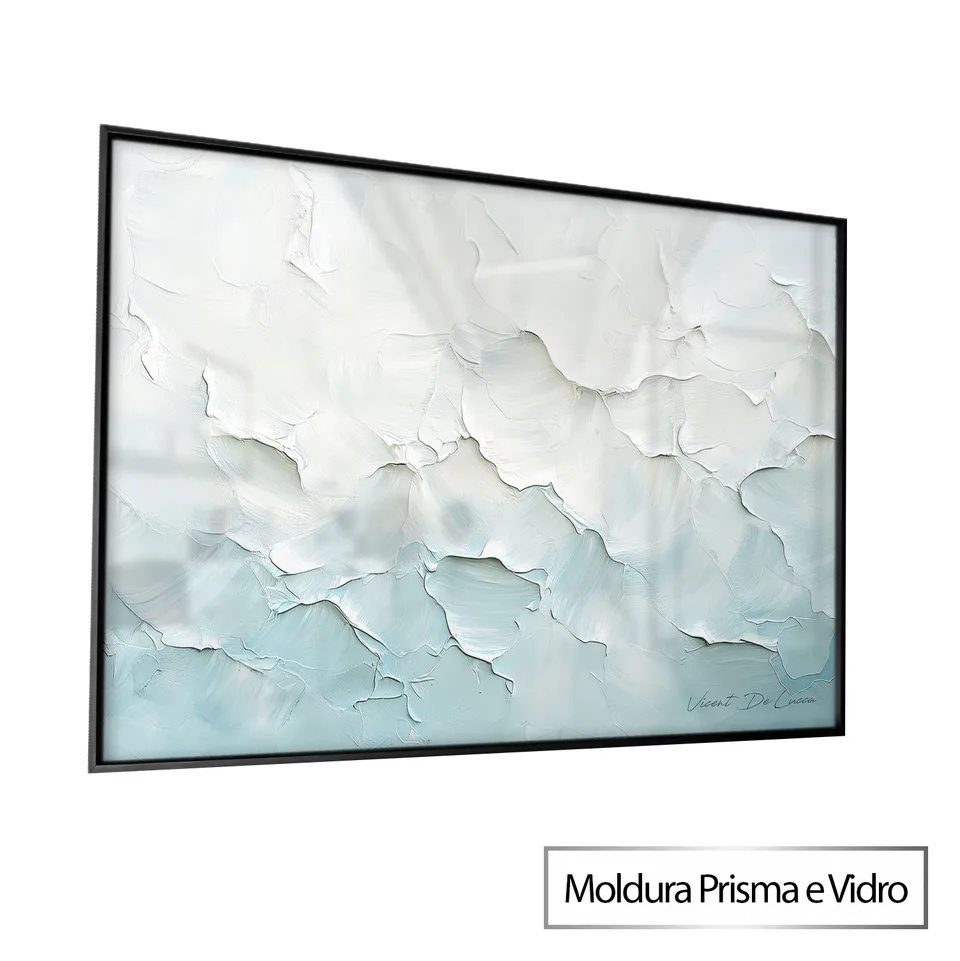 Quadro Abstrato Pinceladas do Vento com Prisma e Vidro