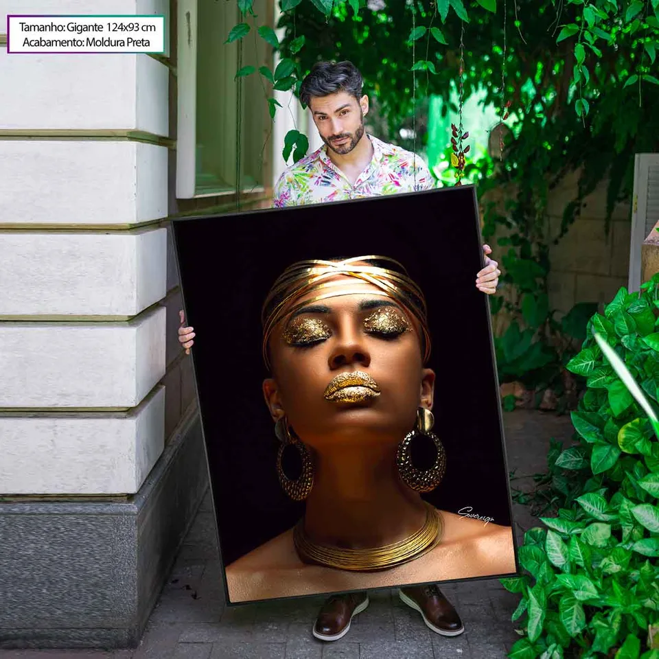 Quadro decorativo Africana Luxo