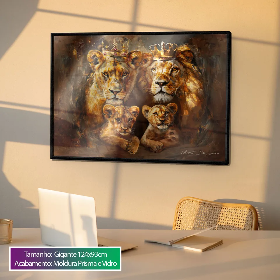 Quadro Família de Leões Imperiais — foto 8
